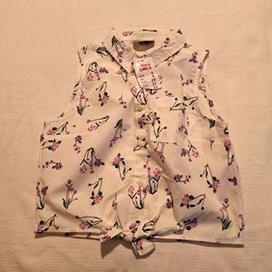 Pepco girls size 10 sleeveless floral top, new
